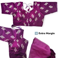 Plus Size Readymade saree blouse / Saree blouse / Deep V-Neck Readymade Embroidered Blouse / Blouse 