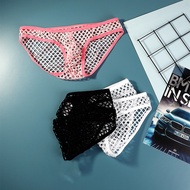 Underwear Knickers Lingerie Low-Rise Mens Mesh M~2XL Panties Polyester