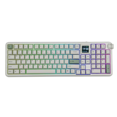 EPOMAKER RT100 PRO Full Sized ANSI US Layout Tri-mode Wireless Mechanical Gaming Keyboard with 5000m
