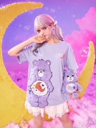 ROMWE X Care Bears 卡通圖形下垂肩t恤