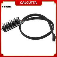 [calcutta] 1 to 5 4-Pin TX4 PWM CPU Cooling Fan Braided Power Cable Hub Splitter Adapter