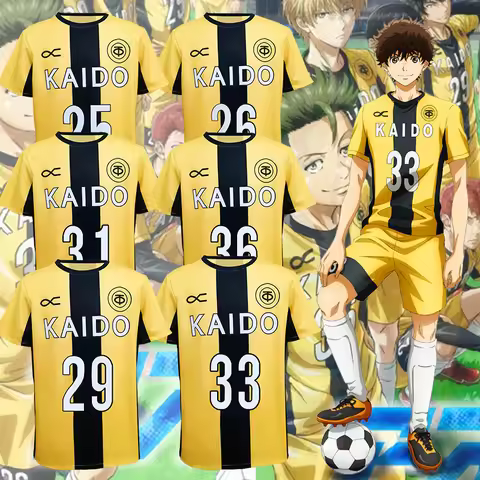 Anime Aoashi Ao Ashi Kuroda Kanpei Togashi Keiji Aoi Ashito Short Sleeve T-shirt Sports Football Shi