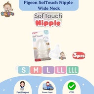 Pigeon Softouch Nipple Wide Neck 3pcs - Wide Neck Milk Bottle Nipple Pigeon Bottle