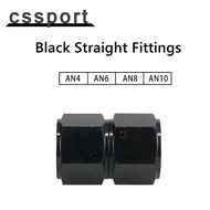 Straight Fitting Adaptors AN4 AN6 AN8 10AN Female To Female Union 4an 6an 8an AN10 Black Connectors 