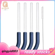 For  BlendBOSS 26oz 4 Pcs Replacement Glass Straw Smoothie Straws with Cleaning Brush