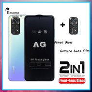 2 in 1 Full Coverage Matte Anti-fingerprint Tempered Glass For Xiaomi Mi Poco F4 Pro 5G C40 F3 X3 GT Nfc M3 11 Lite 5G Ne 11T 9 9t 10t Pro Camera Glass Tempered Glass Screen Protectors