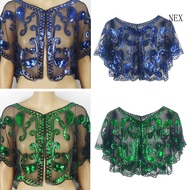 NEX Sparkling Shawl Wrap for Evening Party Wedding Dresses 20s Beadwork