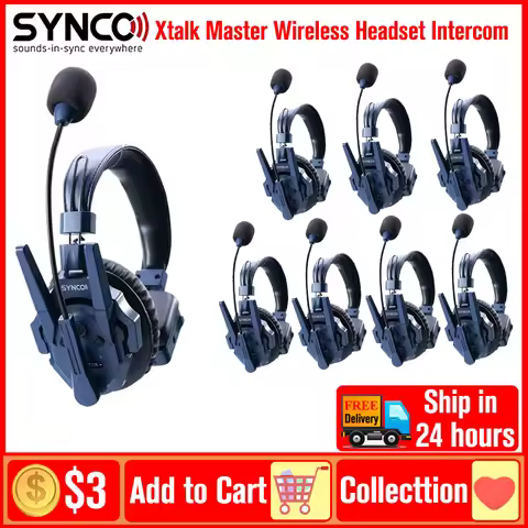 SYNCO Xtalk Master Xtalk XM-1 XM2 Wireless Headset Intercom System Communication Wireless Microphone