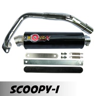 ท่อสูตร SCOOPY I ท่อสูตร สกูปปี้ ท่อแต่ง ท่อ โมวิค MOVIC-X ทรง ENDURANCE มี มอก. คอท่อชุบโครเมี่ยมอย่างดี + ปลาย + แค้มรัดท่อ พร้อมอุปกรณ์ติดตั้ง