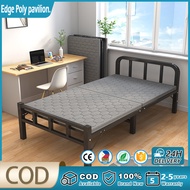 Iron Frame Bed Stainless Steel Bed High Heavy duty metal bed Single Bed Queen Bed Folding Bed Single