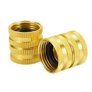 Copper Garden Hose Adapter 3/4GHT Female to 3/4GHT Female Live Connector Adapter Water Pipe Connecto