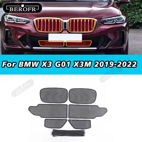 Stainless Steel Car Insect Screening Mesh Front Grille Insert Net Styling Accessories For BMW X3 G01
