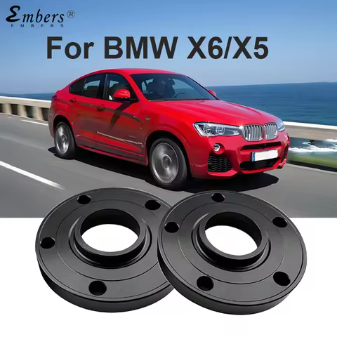 Embers Wheel Spacers For BMW X5 X6 E70 E71 E72 F15 F16 PCD 5X120 CB 74.1 Black Forged Aluminum Hub A