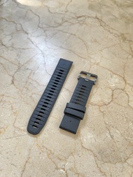 (原裝正版, 黑色,只用過2-3次)Garmin Watch Bands, Black Silicone, Fenix 7 Pro, Garmin Fenix 7, Quickfit 22mm，佳明，