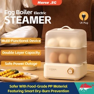 [SG Stock] Electric Steamer, Egg Boiler, Multi Function Mini 2 Tier Cookware, Mini Breakfast Machine