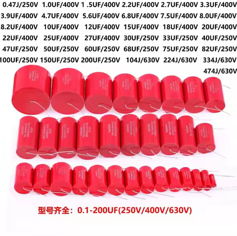Audiophiler Axial MKP Capacitor Audio 250V 400V 630V 4.7UF/400V 10UF 1.0UF 1.5UF 6.8UF 8.2UF Frequen