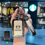 [Ready Stock] Car key Cover for Mazda EZ60 EZ6 2025 2024 2026 Gradient TPU Black and White