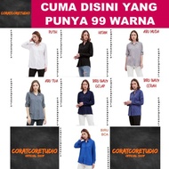 KEMEJA 99 COLORS 10XL 9XL 8XL 7XL 6XL 5XL 4XL 3XL XXL XL LMS XS Blouse Hem Women Jumbo Shirt BIG Siz