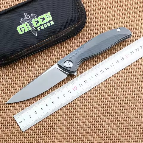 Green thorn CD F3 ns M390 blade TC4 titanium handle outdoor camping and hunting practical fruit knif