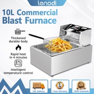 LENODI — 【my plug】10L Commercial Stainless Steel Single Tank 4.5KW Electric Deep Fryer Dapur goreng elektrik 油炸機