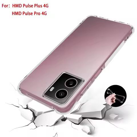 HMD Pulse Plus 4G TA 1588 1589 1602 1605 Case Shockproof Silicone TPU Soft Back Cover Clear Case for