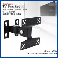 Taffware Adjustable TV Bracket VESA 100 x 100 for 14-24 Inch TV - TV-W24