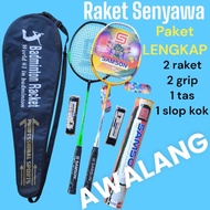 Compound Badminton Racket with PBSI 21 lbs logo ready to use