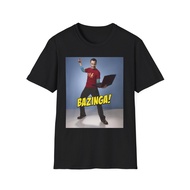 Summer Trendy Men's T-shirt Sheldon Cooper Bazinga Computer Meme Printed T-shirt
