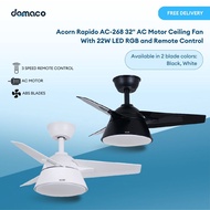 Acorn Rapido AC-268 32" AC Motor Ceiling Fan With 22W LED RGB and Remote Control