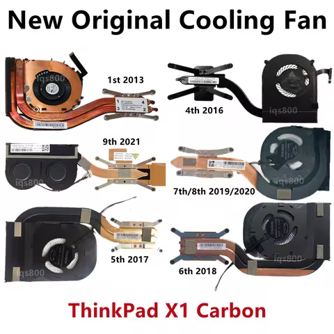 New Original For Laptop Lenovo ThinkPad X1 Carbon Gen X1C CPU Cooling Fan Heatsink Radiator 2012-202