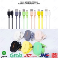MACARON USB MICRO V8 DATA CABLE TYPE C 1 METER 2 AMPERE FAST CHARGE