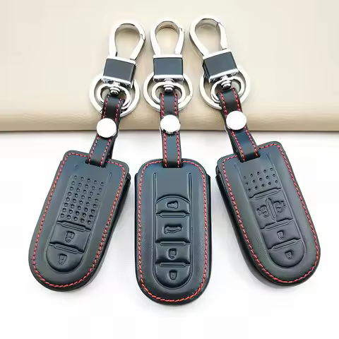 Fashion Style Leather Car Key Cover for Toyota Rush Daihatsu Tanto LA600S LA800S LA610S Perodua Smar