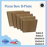 Plain b-flute pizza box/food box/kotak pizza brown pizza box /cake box
