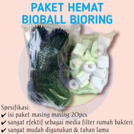 Paket bioball bioring untuk filter aquarium / media filter aquarium bioball bioring / bioball biorin