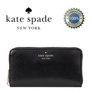 Kate Spade Staci Saffiano Leather ZipAround Large Continental Long Wallet (Black) Style WLR00130 [Mint by MelM]