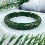 Baceda Natural Hetian Jade Hetian Yu bangle nephrite bangle solid bangle women's bangle birthday gif