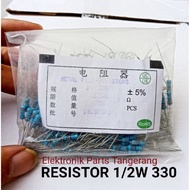 (10 Buah) RESISTOR 1/2 WATT 330 OHM 5% RESISTOR 1/2WATT 330 OHM