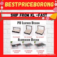 stainless watch ▬Aluminium / PU Leather Watch Case Box 6 10 12 20 24 Slot