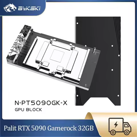 Bykski GPU Block For Palit RTX 5090 GAMEROCK 32GB , Graphics Card Water Cooler With Backplate , PC C