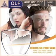 Full Hard Face Shield Mask Cover Face Shield Adult Full Face Shield Mask Acrylic Protective Transparent Face Shield