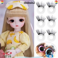 DEALSHOP False Eyelashes, 1pair Black Dolls Eyelashes,  Handmade Making Repair DIY Eye Change Up for