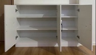 White 3-Door Storage Cabinet with Shelves