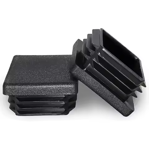10Pcs Square Tube Insert Plugs Plastic Pipe End Cap for Fence Posts Table Chair Leg Furniture Feet T