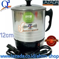 Q2 New Series 12cm Pemanas Air Mug Teko Panci Listrik Stainless Steel - Electric Heating Cup 190W