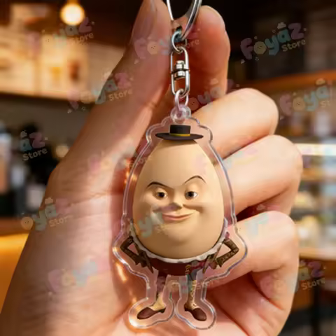 Humpty Dumpty Egg Keyrings for Accessories Bag Key Chain Ring Nursery Rhyme Fans Gifts Keychain for 