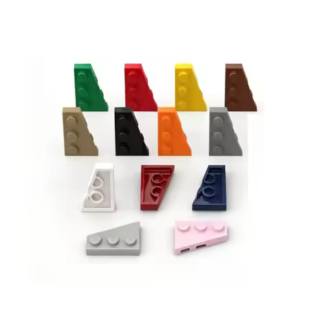 10pcs 43722 Wedge Plate 3x2 Right Building Blocks Bricks Bulk Technical Parts MOC GBC Modular DIY Co