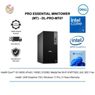 Dell Desktop Pro Essential Minitower (MT) - No Bracket (i5 14500vPro, 16GB, 512GB, UHD730, W11P, 3Yr