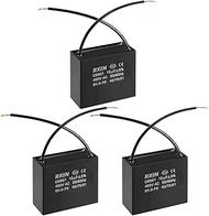 uxcell Ceiling Fan Capacitor CBB61 15uF 450V AC 2 Wires Metalized Polypropylene Film Capacitors 58x2
