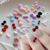 Delicate Bowknot Cute Simple Colorful Resin Mini Ribbon French Nail Art Decorations Charms DIY Manic