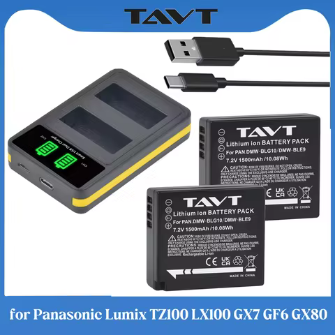 TAVT DMW-BLG10E DMW BLE9 BLG10 Battery for Panasonic Lumix TZ100 LX100 GX7 GX80 TZ90 GX9 TZ80 TZ91 L